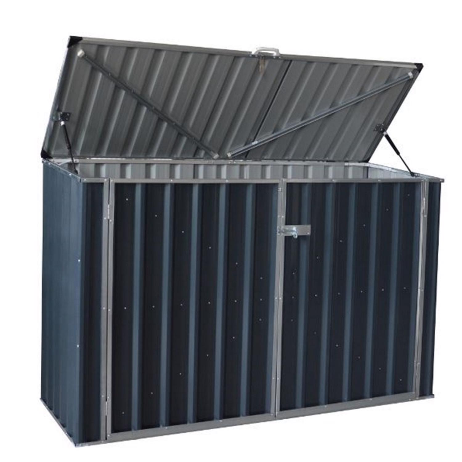 Build-Well 6 ft. x 3 ft. Metal Horizontal Modern Storage Shed without Floor Kit -  SW0603FDH-GY