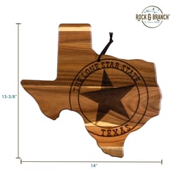 Totally Bamboo Rock & Branch 14 in. L X 13.38 in. W X 0.63 in. Acacia Wood Texas Serving & Cutting B