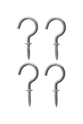 Ace Small Silver Stainless Steel 3/4 in. L Hook 10 lb 4 pk