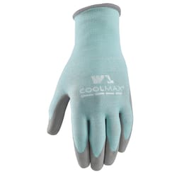 Wells Lamont Coolmax Women's Indoor/Outdoor Knit Work Gloves Blue/Gray S 1 pk