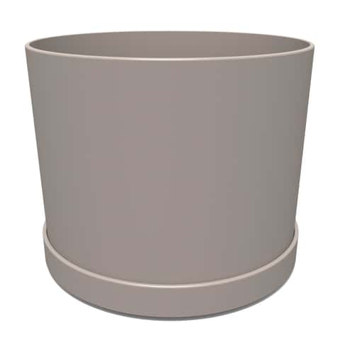 Bloem 6.625 in. H X 8 in. D Resin Mathers Planter Pebble Stone