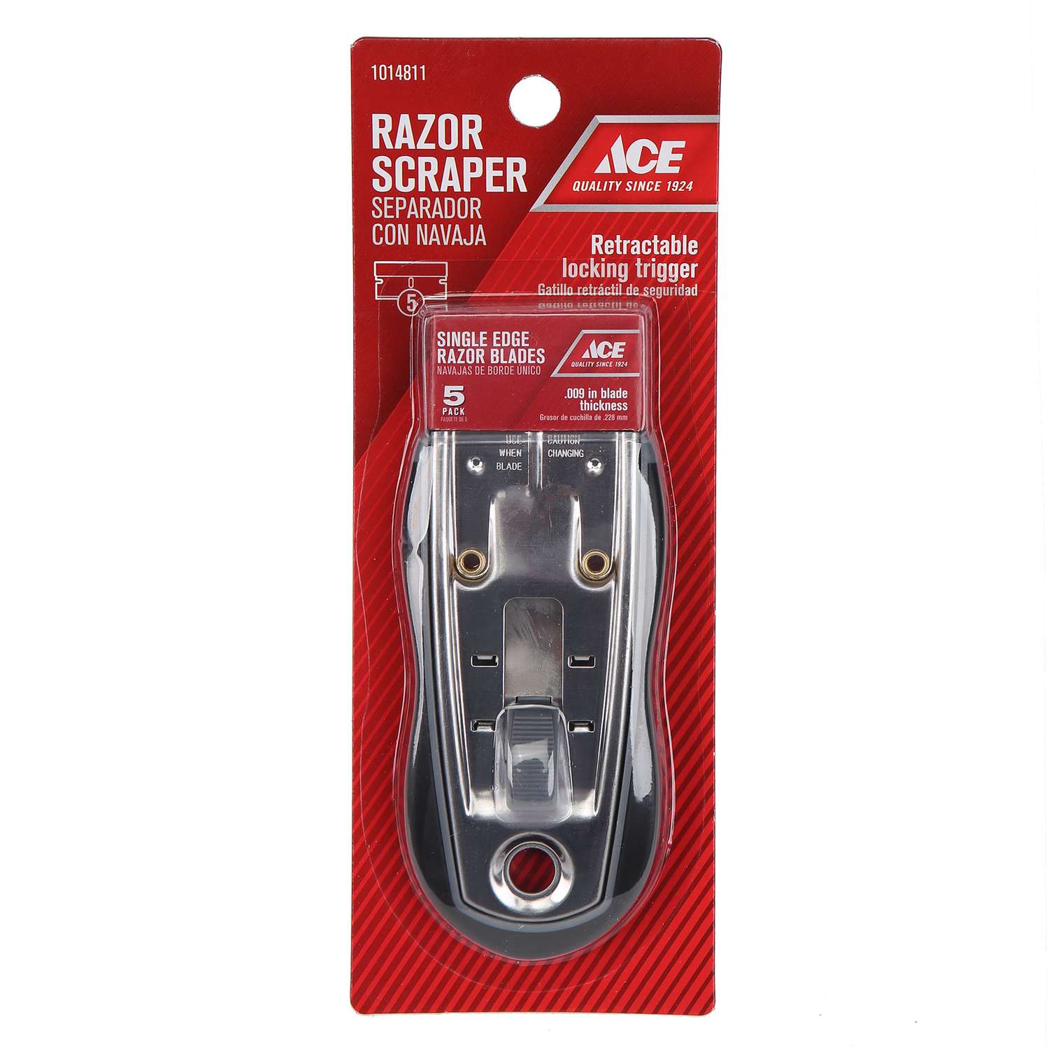 Ace 1 in. W Steel Glass Safety Scraper with Blade Ace Hardware