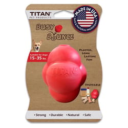 Titan Red Rubber Busy Bounce Dog Toy Medium 1 pk