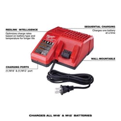Milwaukee M18/M12 18/12 V Wall Battery Charger 1 pc