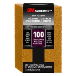 3M Sandblaster 4-1/2 in. L X 2-1/2 in. W X 1 in. 100 Grit Medium Dual Angle Sanding Sponge