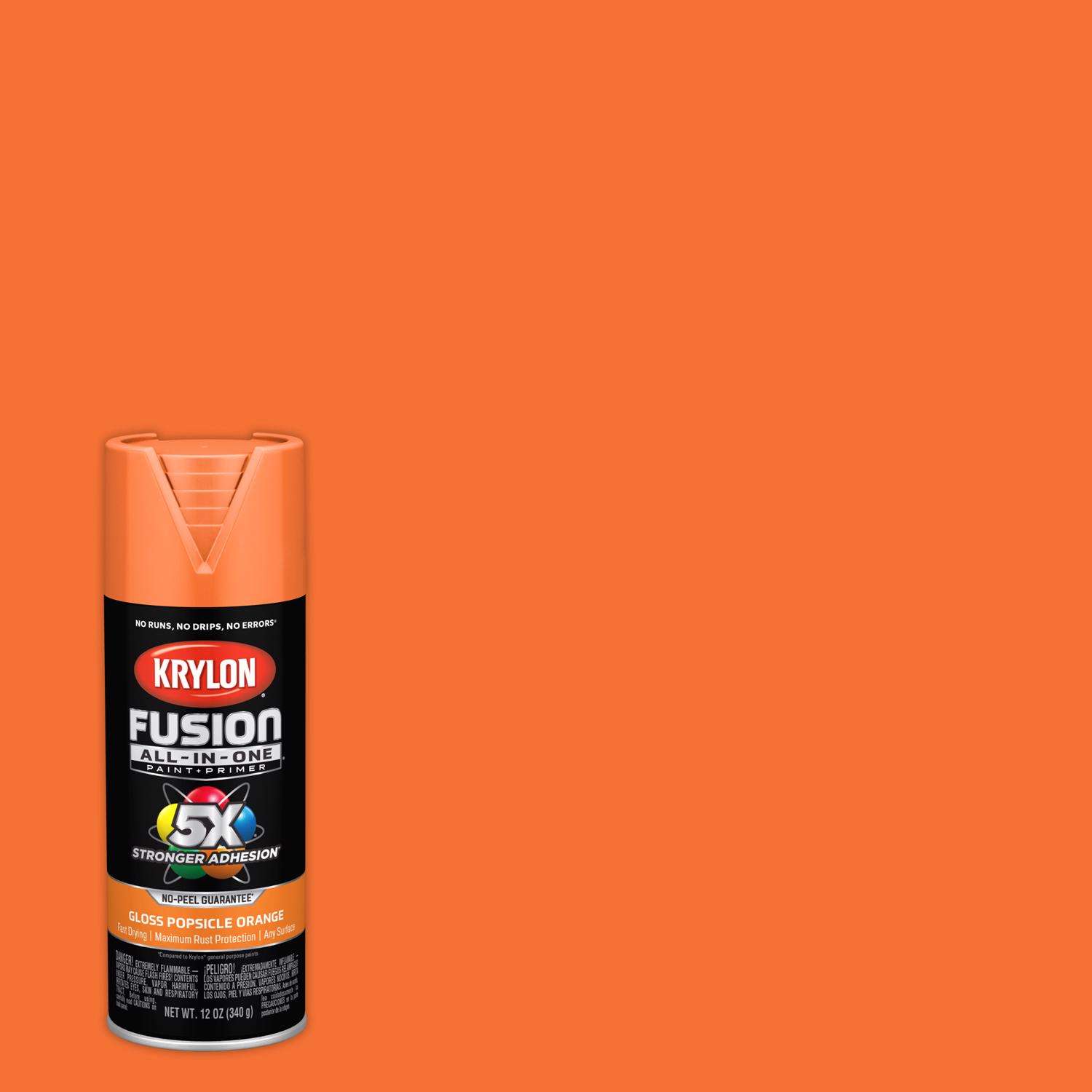 Krylon Fusion AllInOne Gloss Popsicle Orange Paint+Primer Spray Paint