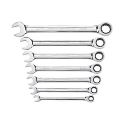 GEARWRENCH 12 Point Metric Ratcheting Combination Wrench Set 7 pc