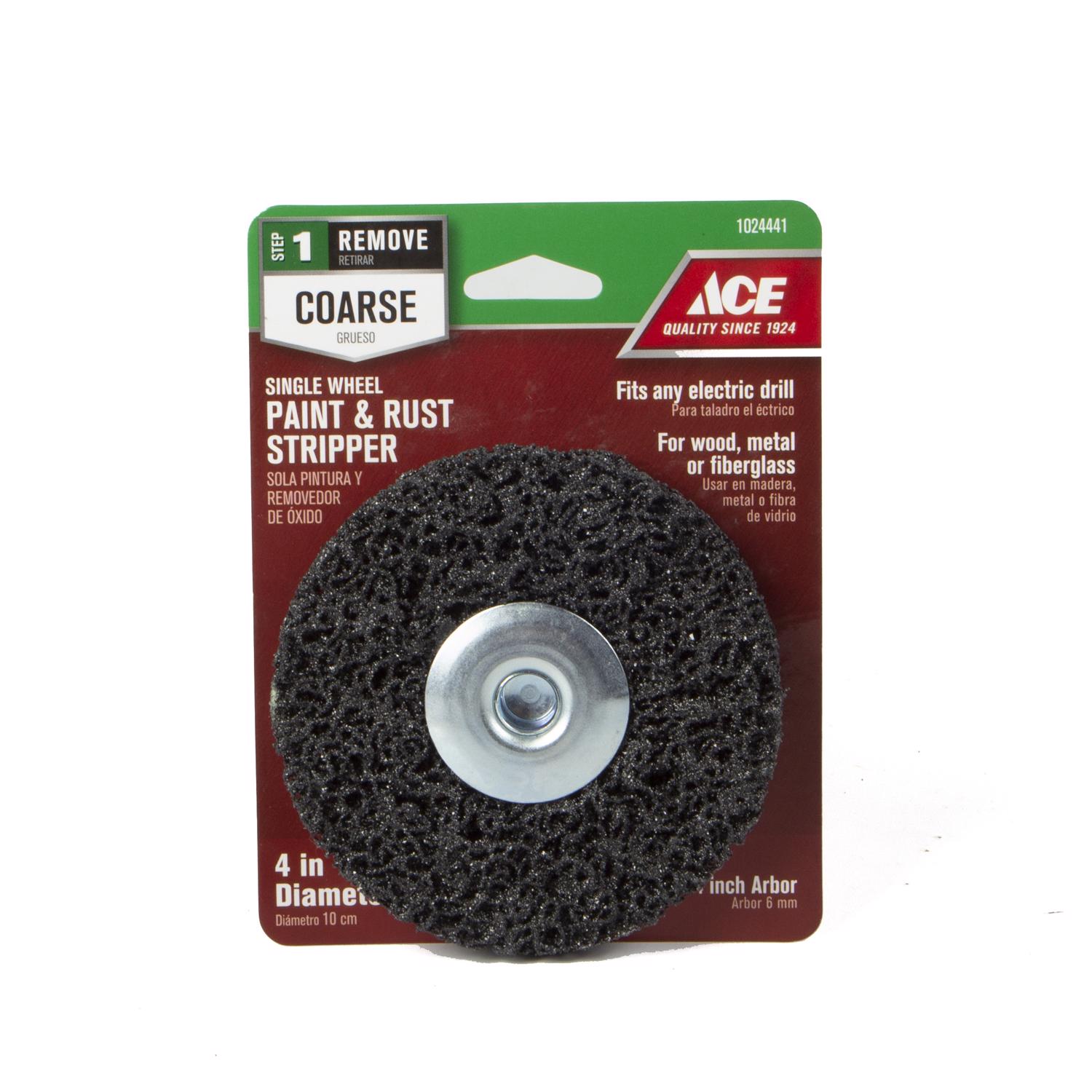 Ace 4 in. Silicon Carbide Bolt-On Drill Mount Paint and Rust Remover ...