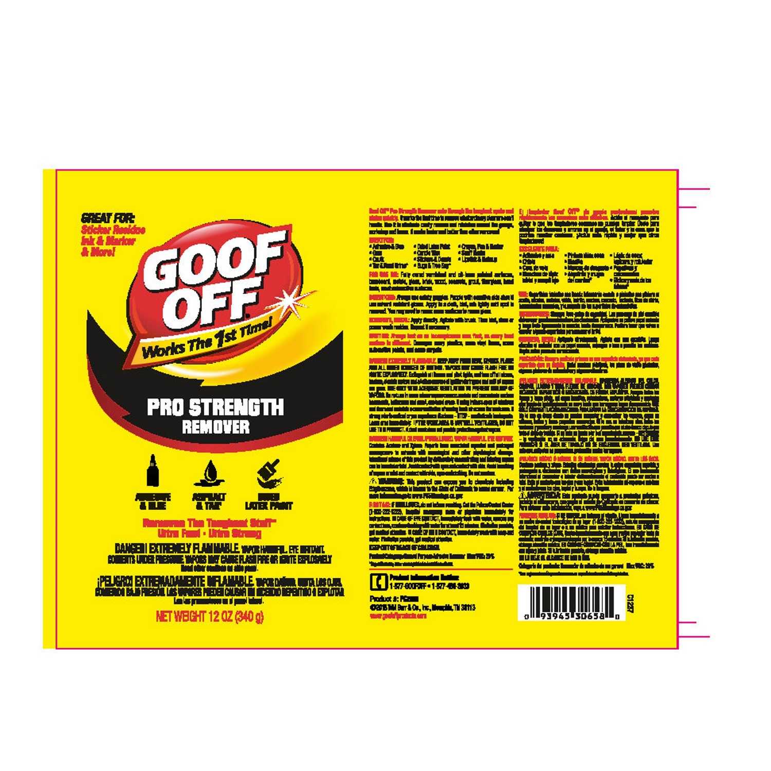 Goof Off Pro Strength Paint Remover 12 oz. Ace Hardware