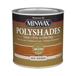 Minwax PolyShades Semi-Transparent Satin Olde Maple Oil-Based Stain/Polyurethane Finish 1/2 pt