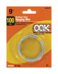 OOK Silver Picture Wire 100 lb 1 pk