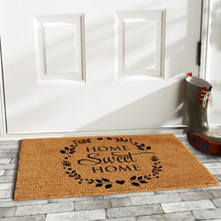 Home & More 1.42 ft. W X 2.42 ft. L Brown Sweet Wreath Coir Door Mat