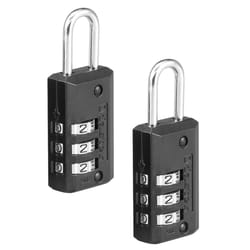 Master Lock 1-1/2 in. H X 1/2 in. W X 1-3/16 in. L Steel 3-Dial Combination Luggage Lock