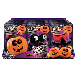 Magic Seasons 7.5 in. Prelit Press On Pumpkin Face Halloween Decor