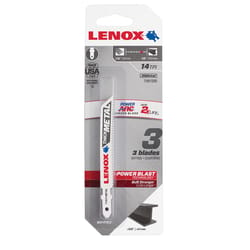 Lenox Power Arc 3-5/8 in. Bi-Metal T-Shank Jig Saw Blade 14 TPI 3 pc