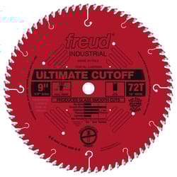 Freud 9 in. D X 5/8 in. Crosscutting TiCo Hi-Density Carbide Circular Saw Blade 72 teeth 1 pk