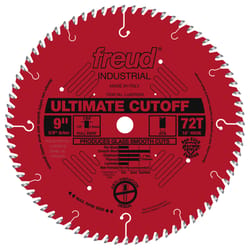 Freud 9 in. D X 5/8 in. Crosscutting TiCo Hi-Density Carbide Circular Saw Blade 72 teeth 1 pk