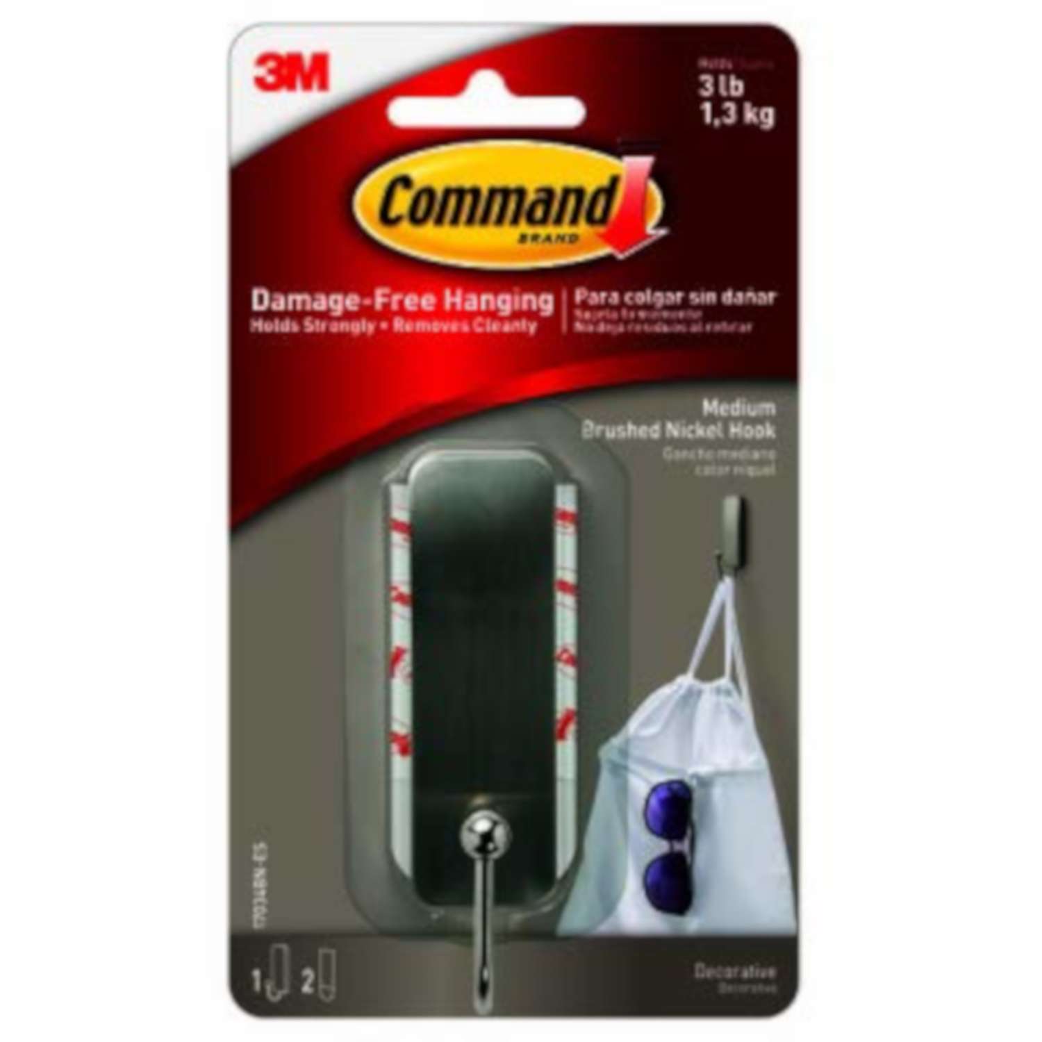 3M Command Medium Metal Hook 1 pk Ace Hardware