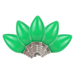 Celebrations Incandescent C7 Green 4 ct Replacement Christmas Light Bulbs 0.08 ft.