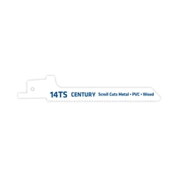 Century Drill & Tool 4 in. Bi-Metal Contractor Series Reciprocating Saw Blade 14 TPI 1 pk