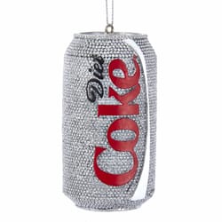 Kurt S. Adler Silver Diet Coke Can Ornament 3 in.