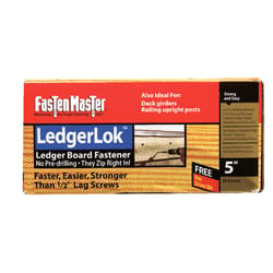 FastenMaster LedgerLok 5 in. L Silver Hex Hex Washer Head Deck Screws 50 pk