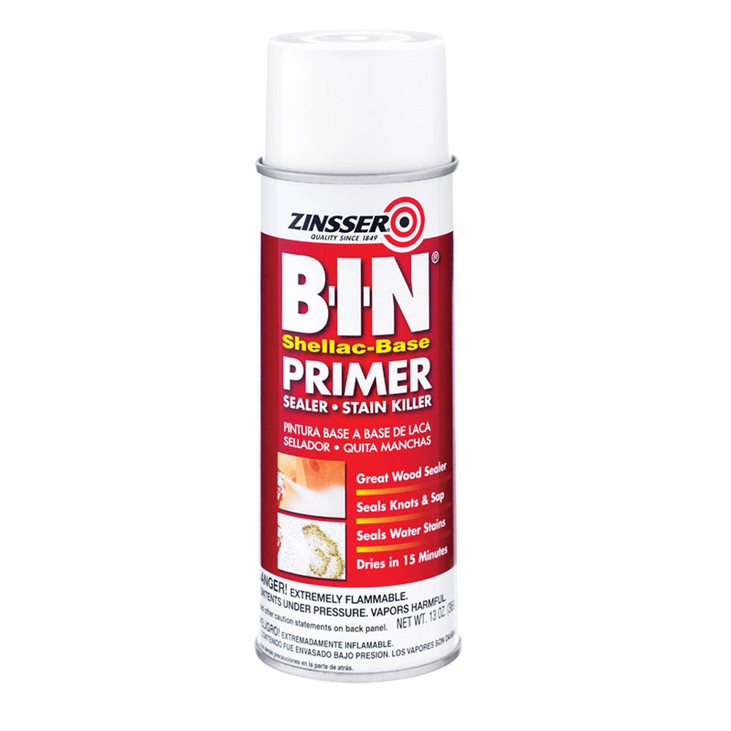 Zinsser BIN White ShellacBased Spray Primer and Sealer 13 oz Ace