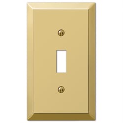 Amerelle Century Polished Bronze 1 gang Stamped Steel Toggle Wall Plate 1 pk