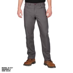 Milwaukee Men's Cotton/Polyester Work Pants Gray 30x34 1 pk