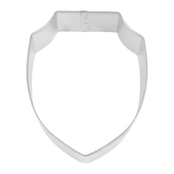 R&M International Corp International Corp 4 in. L Shield Plaque Cookie Cutter Silver 1 pc
