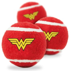 Buckle-Down DC Comics Multicolored Plush/Rubber Wonder Woman Squeaky Tennis Ball 3 pk