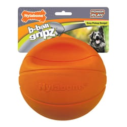 Nylabone Power Play Orange Rubber Basketball Ball Dog Toy Large each 1 pk