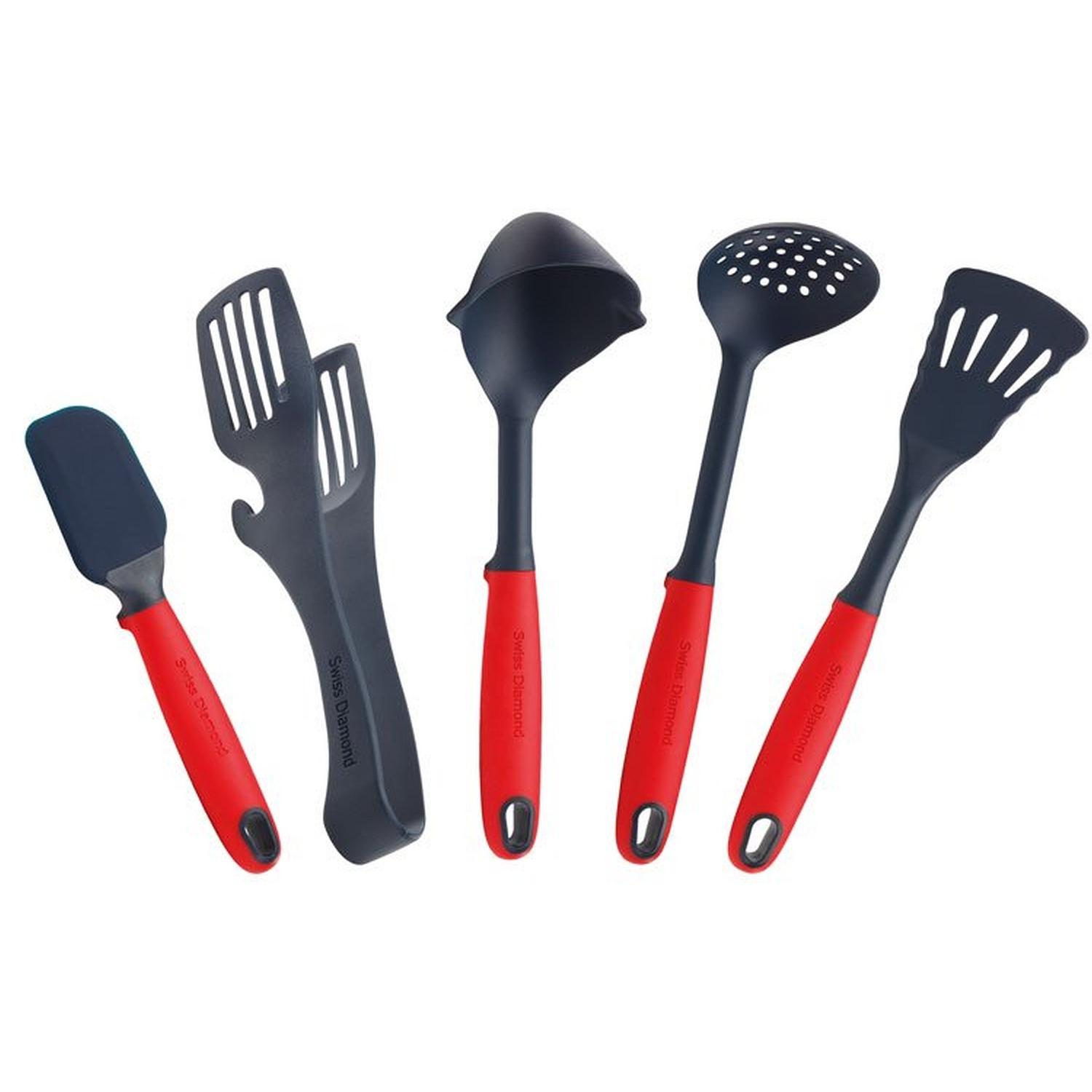 Swiss Diamond Black/Red Plastic/Rubber/Silicone Kitchen Tool set Sansujyuku sansujyuku.com