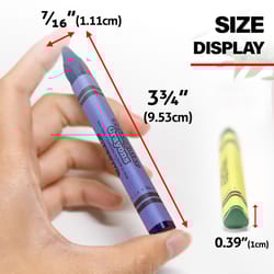 Bazic Products Triangle Assorted Color Crayons 8 pk