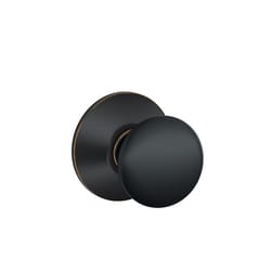 Schlage F Series Plymouth Aged Bronze Passage Knob 1-3/4 in.