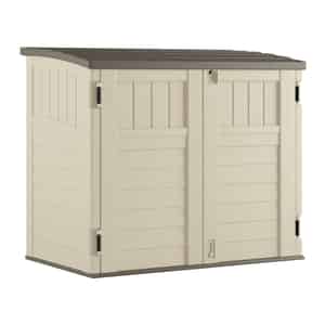Suncast  45-1/2 in. H x 53 in. W x 32-1/4 in. D Vanilla  Resin  Horizontal Storage Shed 