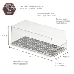 Spectrum Hexa 12 in. H X 14.75 in. W X 16.25 in. D Plastic Fridge Bins Storage
