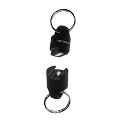 KeySmart MagConnect Pro ABS Plastic/Magnet/Stainless Steel Black Locking Magnetic Keychain