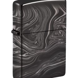 Zippo Black/Silver Marble Pattern Lighter 1 pk