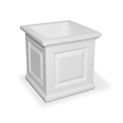 Mayne Nantucket 16 in. H X 16 in. W X 16 in. D Plastic Planter Box White