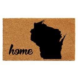 Calloway Mills 2 ft. W X 3 ft. L Black/Brown Coir Door Mat