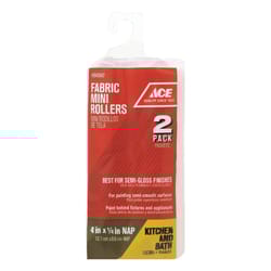 Ace  Fabric  4 in. W x 1/4 in.  Mini  Paint Roller Cover  2 pc. 