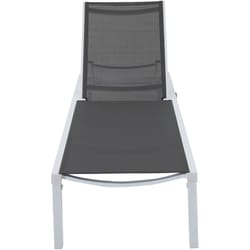 Hanover Windham White Aluminum Frame Modern Chaise Lounge