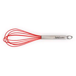 Betty Crocker Red/Silver Silicone/Stainless Steel Whisk