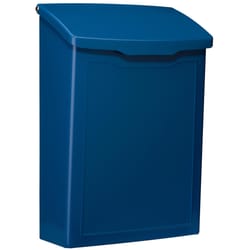 Architectural Mailboxes Marina Minimalist Galvanized Steel Wall Mount Blue Mailbox