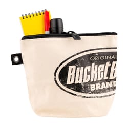 Bucket Boss 3 in. W X 8 in. H Multi-Purpose Zipper Pouches Canvas Natural