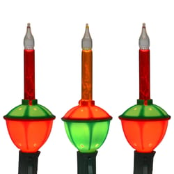 Celebrations Incandescent Bubble Green/Red 7 ct Novelty Christmas Lights 7 ft.