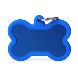 MyFamily Hushtag Blue Bone Aluminum Dog Pet Tags X-Large