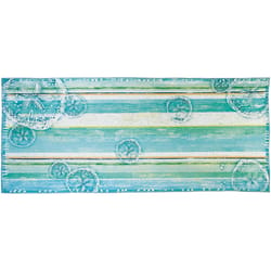 Homefires 21 in. W X 54 in. L Multi-Color Ocean Floor Polyester Accent Rug