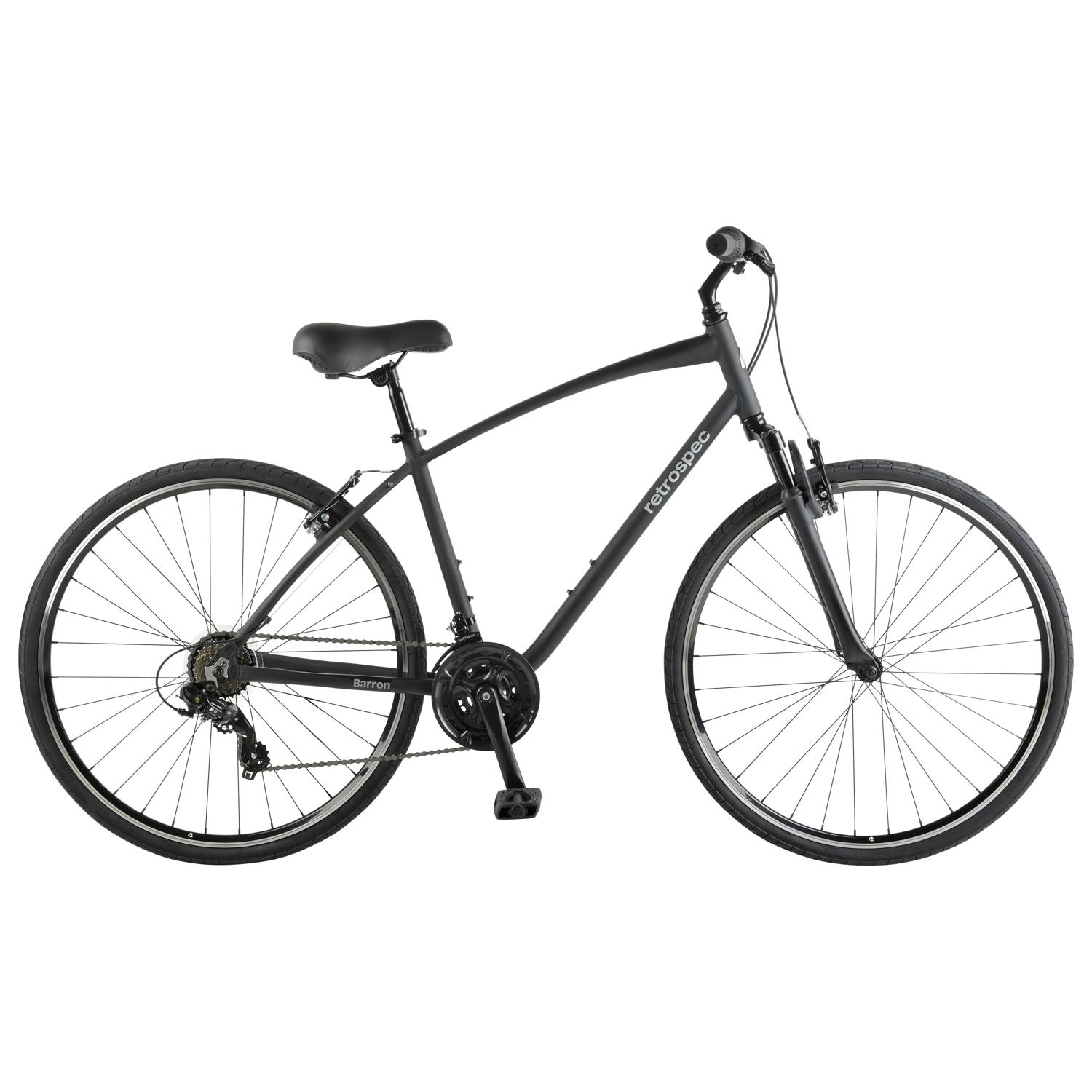 Retrospec Baron Hybrid Men Bicycle Matte Black Sansujyuku sansujyuku.com